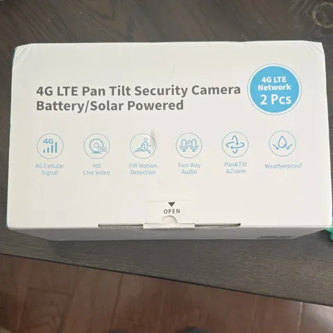 4G LTE PTZ Pan Tilt Security Cameras 2-Pack Battery/Solar, HD, 2-Way Audio