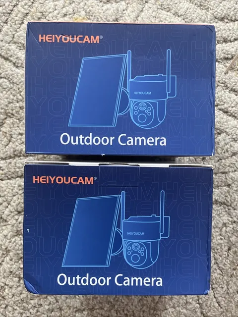 Heiyoucam Outdoor Solar Security Cameras—Set Of 2–NIB!