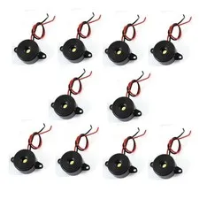 bnafes DC 3-24V Active Piezo Buzzer 85 db with Industrial Audio Inside black 