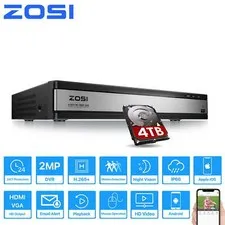 ZOSI H.265+ 16CH 1080p DVR With 4TB HDD CCTV Outdoor Security Camera CCTV System