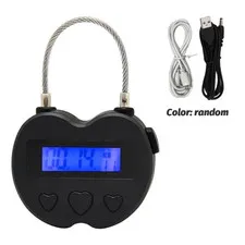 Multifunctional LCD Display Time Lock, Waterproof USB Rechargeable Temporary Tim