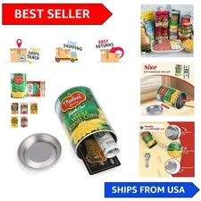 Realistic Fake Can Diversion Safe for Keys & Cash - Metal Yellow - Portable