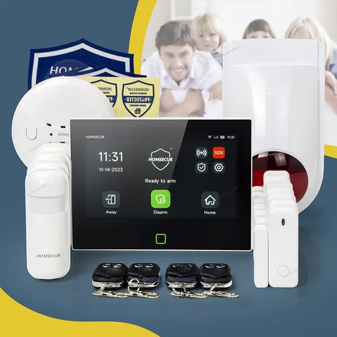 HOMSECUR Wireless WIFI 4G LCD SMS Autodial Home Security 7" Alarm System