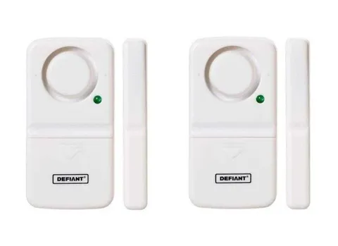 Defiant Wireless Home Security Door/Window Alarm (2-Pack) Open Package E43