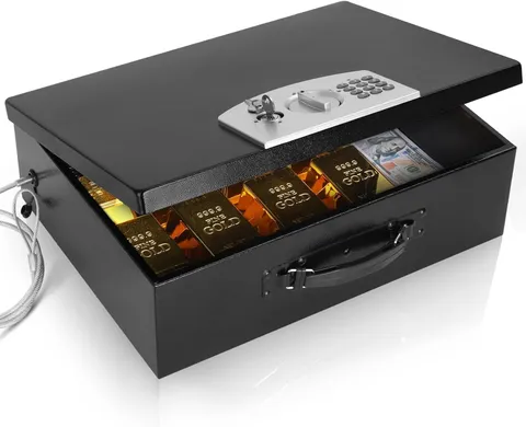 XXL Fireproof Safe Box with Digital Lock for Home, Office & Car Storage