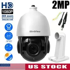 4.5'' 1080P 30X Zoom 4 in 1 AHD/TVI/CVI/CVBS PTZ Speed Dome IR Camera US Stock