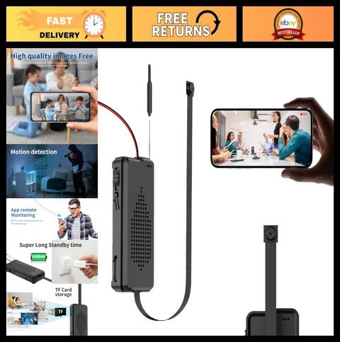 4K HD Mini WiFi Security Camera - Portable Wireless Indoor, Motion Alerts, Remot