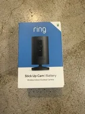 Ring Stick Up Cam Battery - Indoor/Outdoor Smart Security Camera, Black New*
