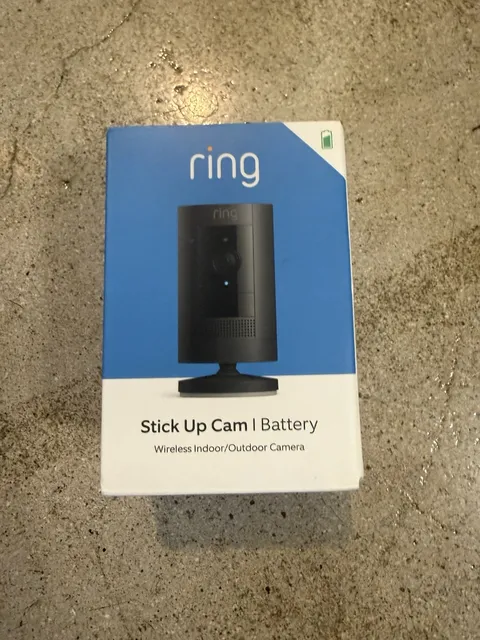 Ring Stick Up Cam Battery - Indoor/Outdoor Smart Security Camera, Black New*