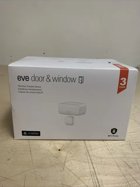 Eve Door & Window (Matter) 3 Pack – Smart Contact Sensor for Doors & Windows