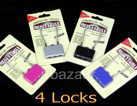 12 x Luggage Padlock WIRE Travel 3 Digits Combination Pad Lock