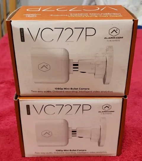 2X ALARM DOT COM VC727P Mini Bullet Camera 2.1MP White