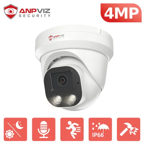 Anpviz 4MP PoE IP Security Camera AI Outdoor/Indoor Smart Dual Light Metal 2.8mm