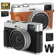 4K Digital Camera Auto Focus 48MP Vlogging Camera for YouTube and Anti-Shake Vid