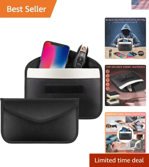 2-Pack Faraday Bags for Phones & Keys - Ultimate Signal Blocking Protection