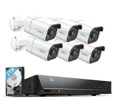 Reolink PoE Security Camera System 4K RLC-810A 8CH NVR Kit 2TB 6 Cameras