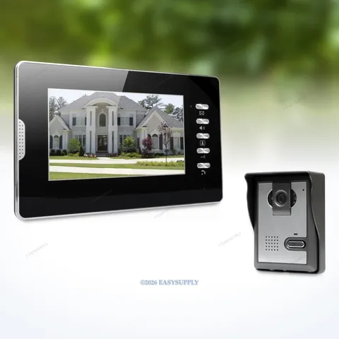 Door Phone With Camera Kit 7'' Indoor Monitor and IR Night Vesion Outdoor Camera