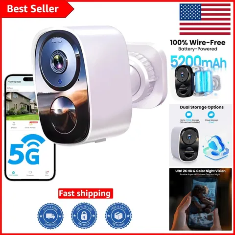 Wireless 2K Surveillance Camera with Free Storage, Alexa Compatible & Easy Setup