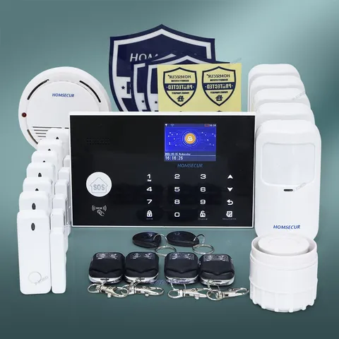 HOMSECUR Wireless 4G/GSM WIFI SMS Autodial Home House Alarm System+Touch Keypad