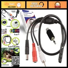Outdoor CCTV Microphone for Security Cameras - High Sensitivity Audio Surveillan
