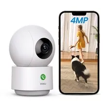 4MP Indoor Security Camera - Baby & Pet Monitoring with 5/2.4 GHz WiFi