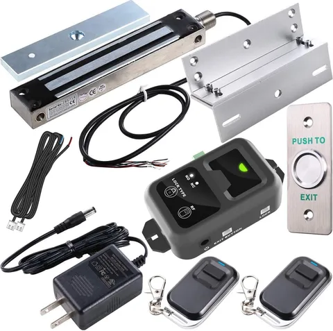 Outdoor Gate Electric Magnetic Lock Door Access Control System Kit with Remote C