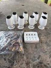 Lot Of 8 Netgear Arlo VMC3030 Add-On HD Cameras W/ Mounts Batteries Charger