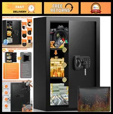 Large 21.65" Anti-Theft Safe Box, Fireproof Bag, Keypad Lock, Secure Storage for