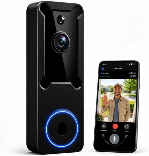 Wireless Home Security Camera, 1080P Battery Powered Video Doorbell Camera