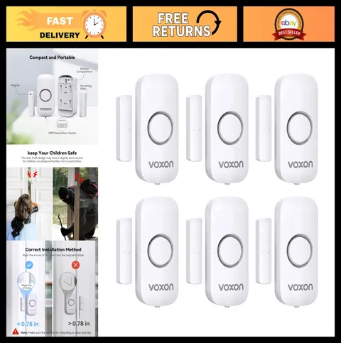 Kids Safety Door Alarms - Home Security Sensor Burglar Alarm Kit for Windows, Po