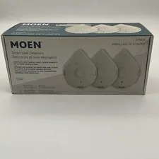 Water Leak Detector Smart Flo Sensor Alarm 3 Pack White Moen 920-005 Home