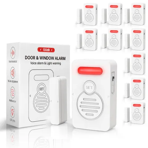Voice Door Alarm Wireless Magnetic Sensor Adjustable Volume Refrigerator 10Packs