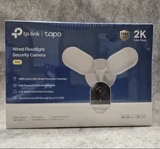 TP-Link Tapo 2K Wired Floodlight Security Camera Outdoor TC53 White NEW SEALED 
