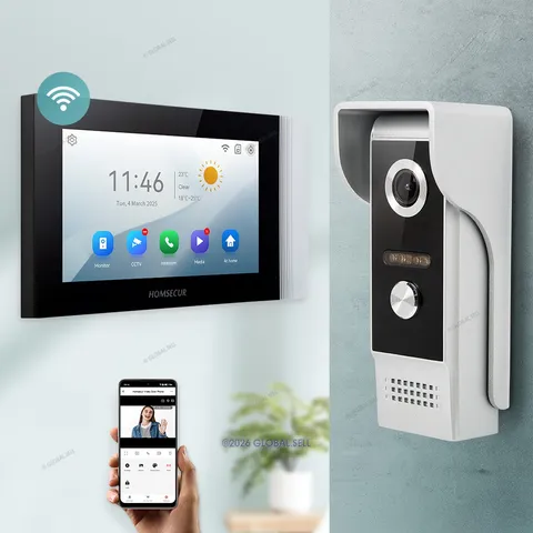 HOMSECUR 7" WIFI HD Video Door Phone Intercom Doorbell Night Vision Door Unlock