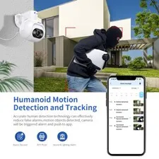 ESCAM PT304 HD 4MP Humanoid Detection Tracking WiFi Connection Sound Alarm Intel