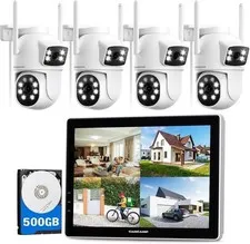 4MP Wireless Security Camera System Outdoor with Monitor 10CH CCTV Wifi NVR Kit