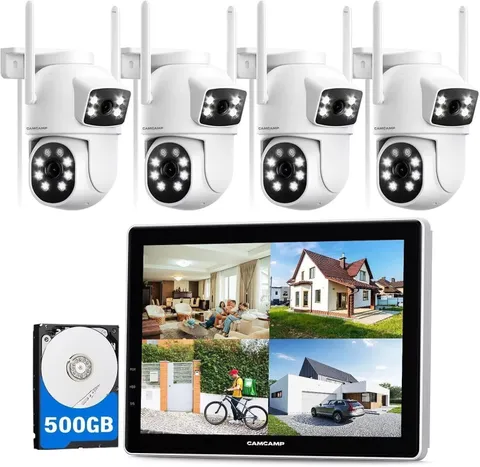 4MP Wireless Security Camera System Outdoor with Monitor 10CH CCTV Wifi NVR Kit