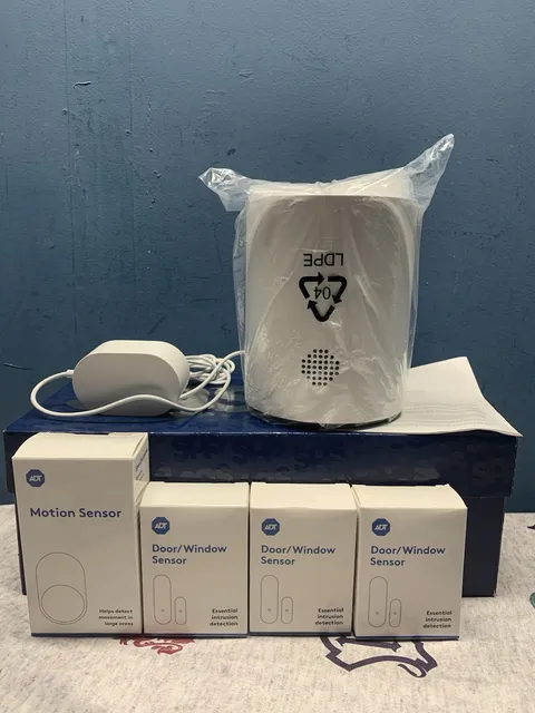 ADT Base Smart Hub White Security System with 3 Door/Window Sensors & 1-Motion