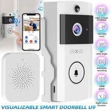Smart Wireless WiFi Ring Doorbell Phone Door Ring Intercom Security Camera Bell*