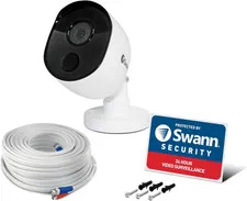 Indoor/Outdoor Home Security Camera, 1080P PIR Bullet Cam, Infrared Night Vision
