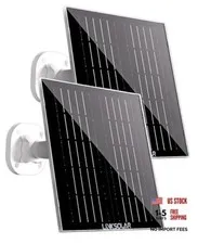 Dual 5W Solar Panels for Ring Camera Doorbell, All-in-1 Glass Solar Middle-5W*2
