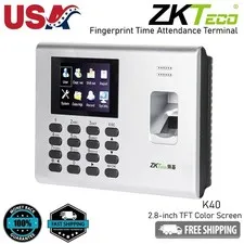 ZKTeco K40 Fingerprint Time Clock Access Control System for Business Employee
