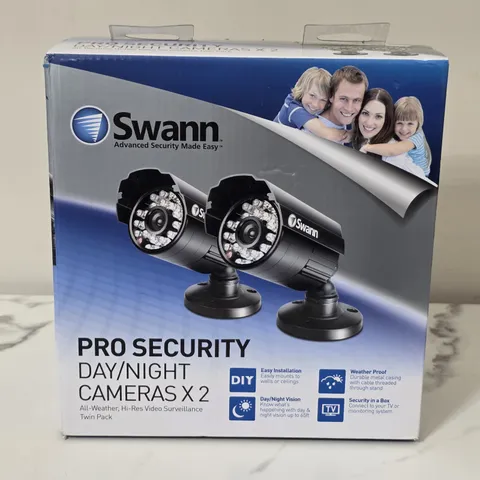 Swann Pro Security Cameras, Day/Night, All-Weather, Hi-Res Video Twin Pack