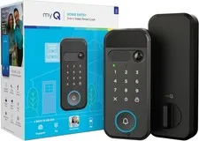 myQ Secure View™ 3-in-1 Smart Lock with 2K HDR Video Doorbell Camera Face
