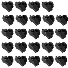 24 Pack 120dB Loud Referee Whistles with Lanyards – Heavy-Duty Black Sport