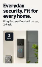 Battery Doorbell (Newest Model), Retinal 2K with Wide-Angle Video, up to 6X Enha