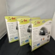 Lot of 3:  Q-See QSPDC Indoor Dome Wired Analog Color Security Camera w/ Audio
