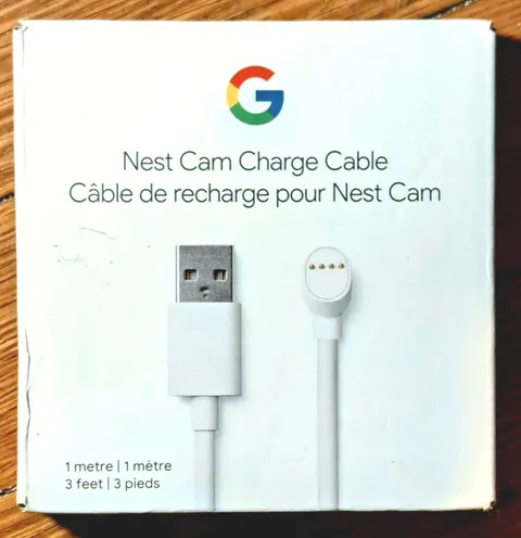 Google Nest Cam Charge Cable - Replacement Cable for Nest Cam 3 ft Snow M:GLDH1