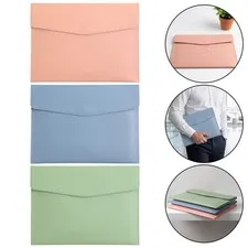 3pcs Pu Document Folder, A4 File Document Holder, Waterproof Portfolio
