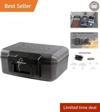 Travel-Friendly Fireproof Safe with Key Lock - 0.18 Cubic Feet Convenience